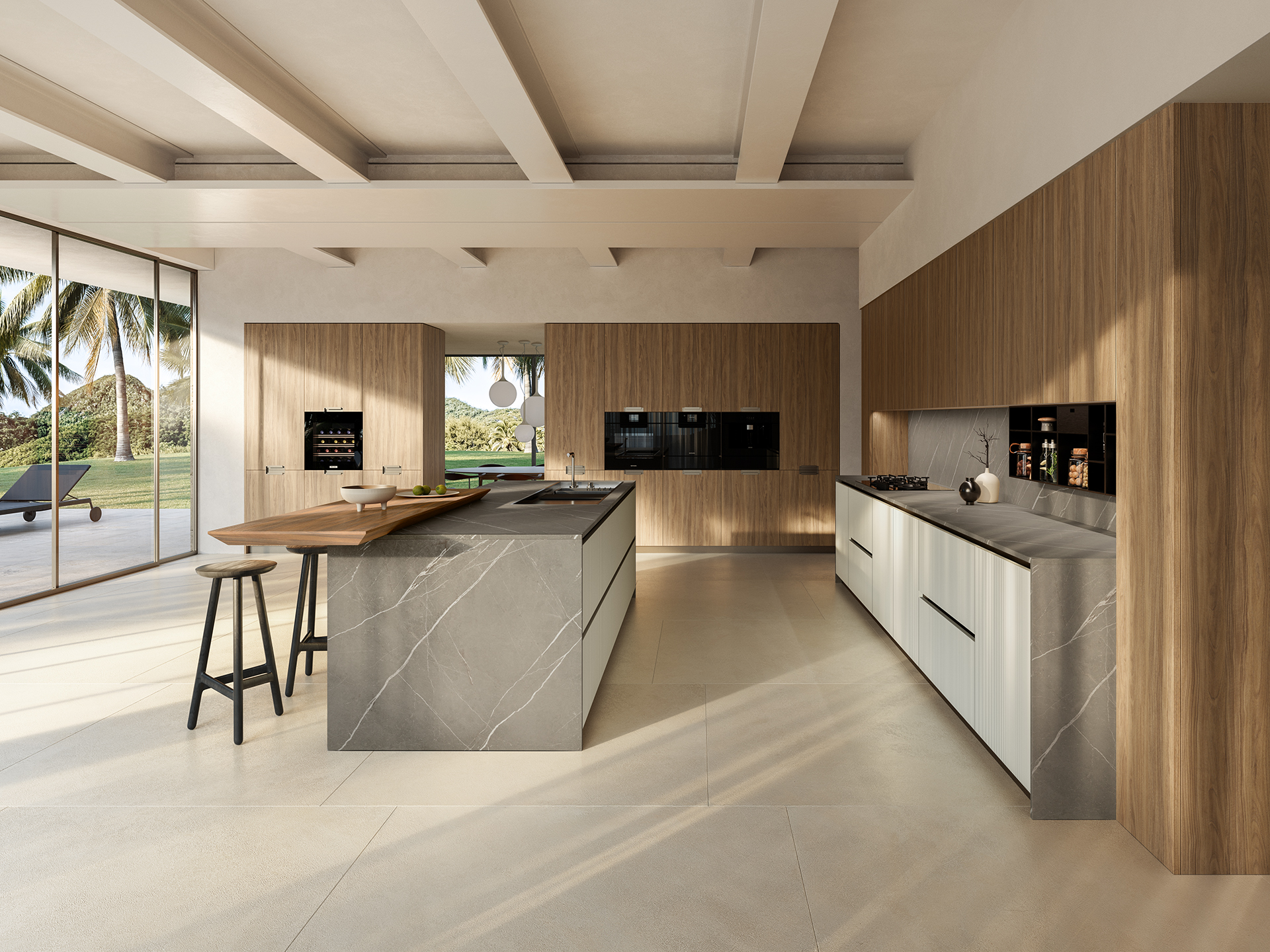 Cuisine contemporaine conçue sur mesure par Genev Intérieurs